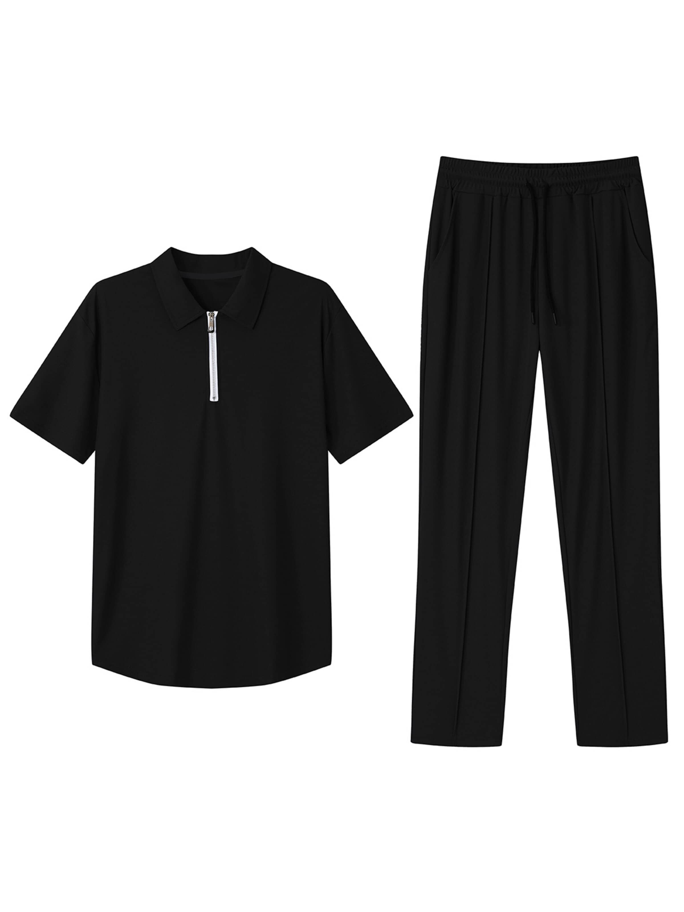 YOUTHUP Sports Suit 'Freizu' in Black: front