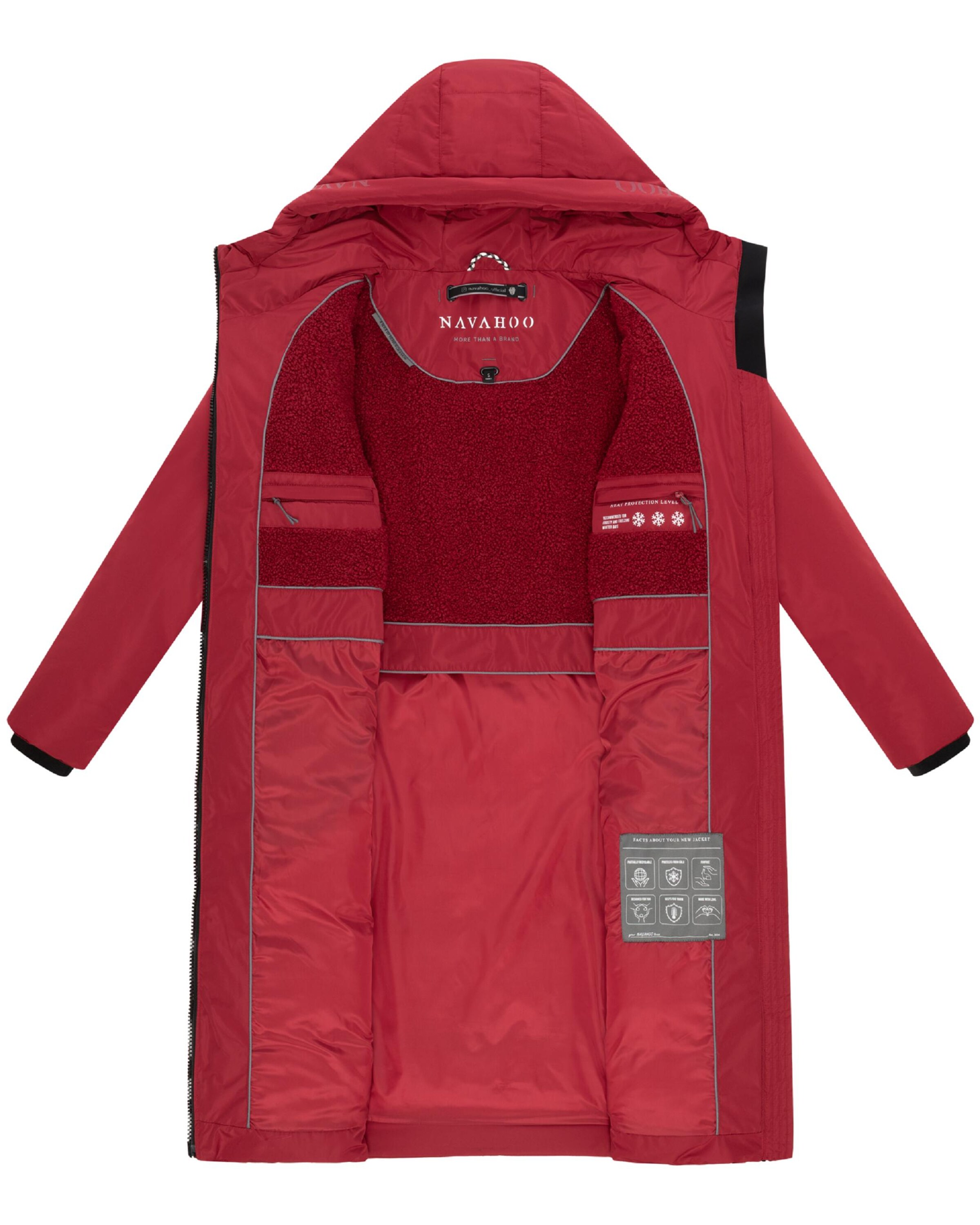 NAVAHOO Płaszcz zimowy 'Herbstnebel 14' w kolorze czerwony