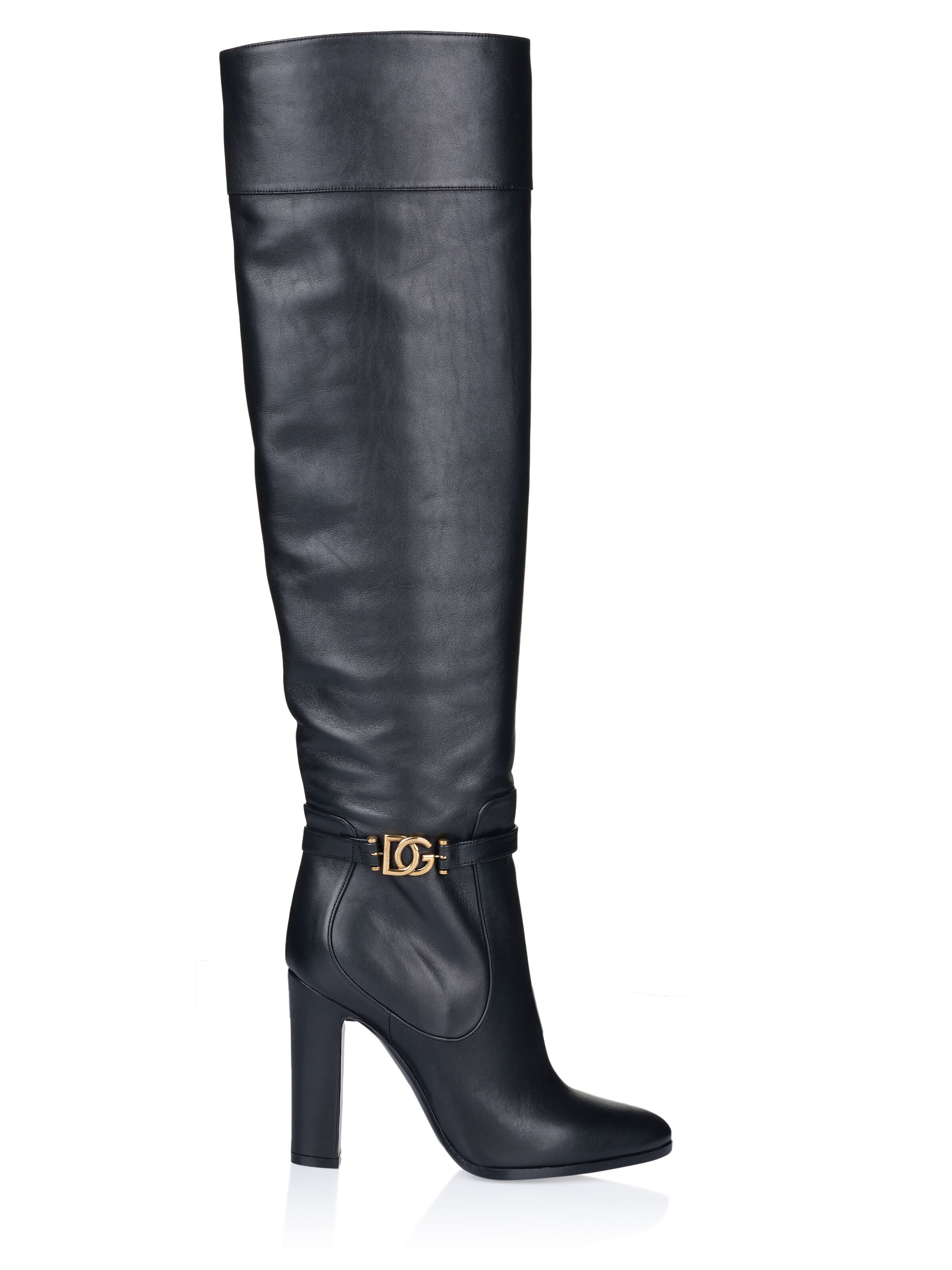 DOLCE & GABBANA Overknees 'Dolce & Gabbana Stiefel'‌‌ in Schwarz: Vorderseite