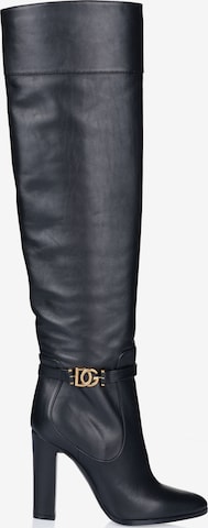 DOLCE & GABBANAČizme iznad koljena 'Dolce & Gabbana Stiefel' - crna boja: prednji dio