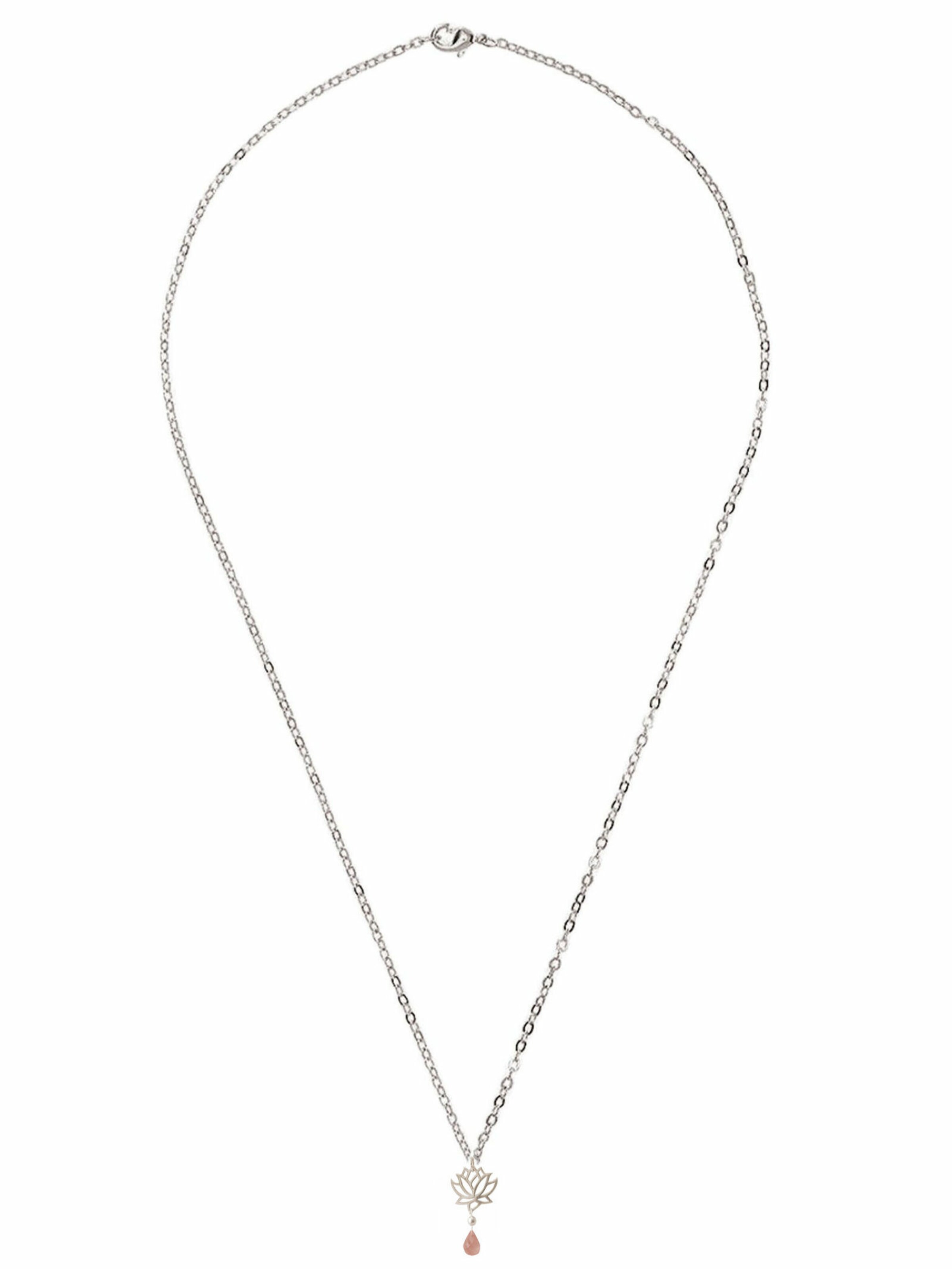 Gemshine Ketting in Zilver: voorkant
