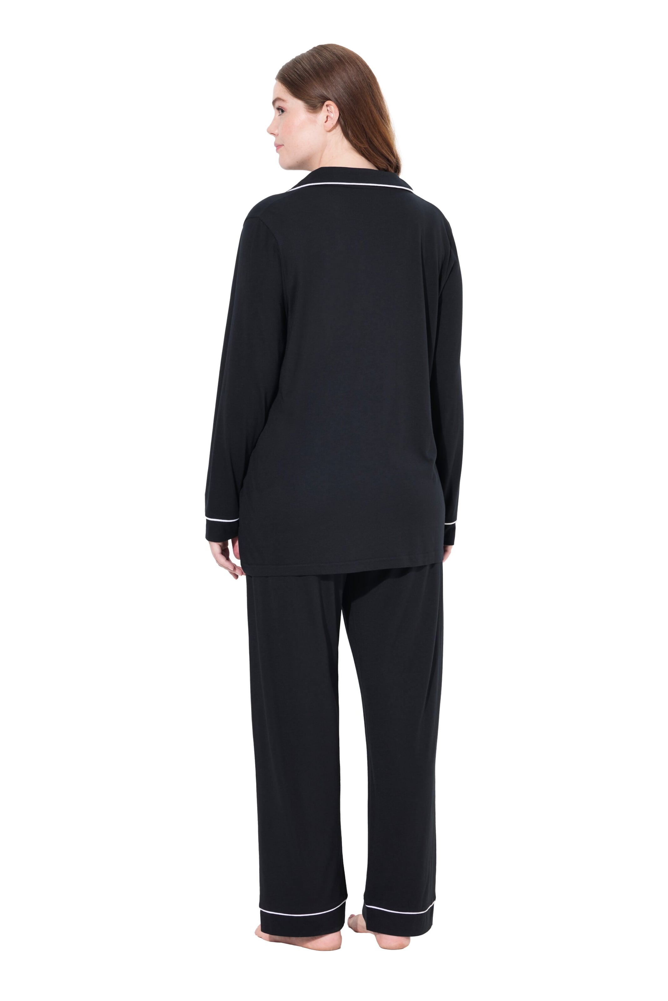 Ulla Popken Pyjamabroek in Zwart