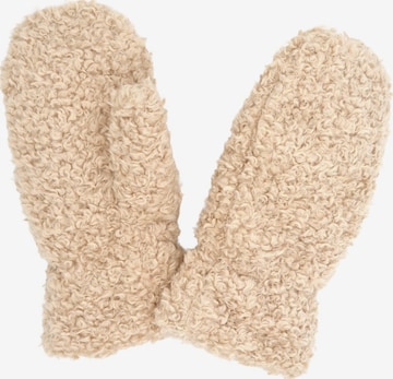 styleBREAKER Fäustlinge 'Teddy Fäustlinge mit Fleece Futter' in Beige: Vorderseite