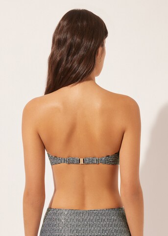 CALZEDONIA Bandeau Bikinitop in Grau