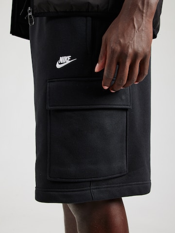 melns Nike Sportswear Vaļīgs piegriezums Kargo bikses 'CLUB'