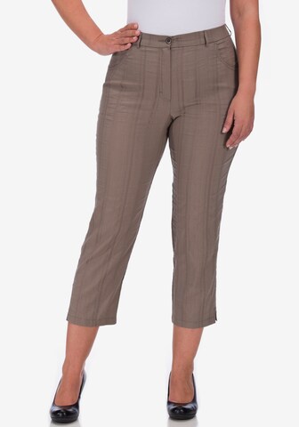 KjBRAND Regular Pants in Brown: front
