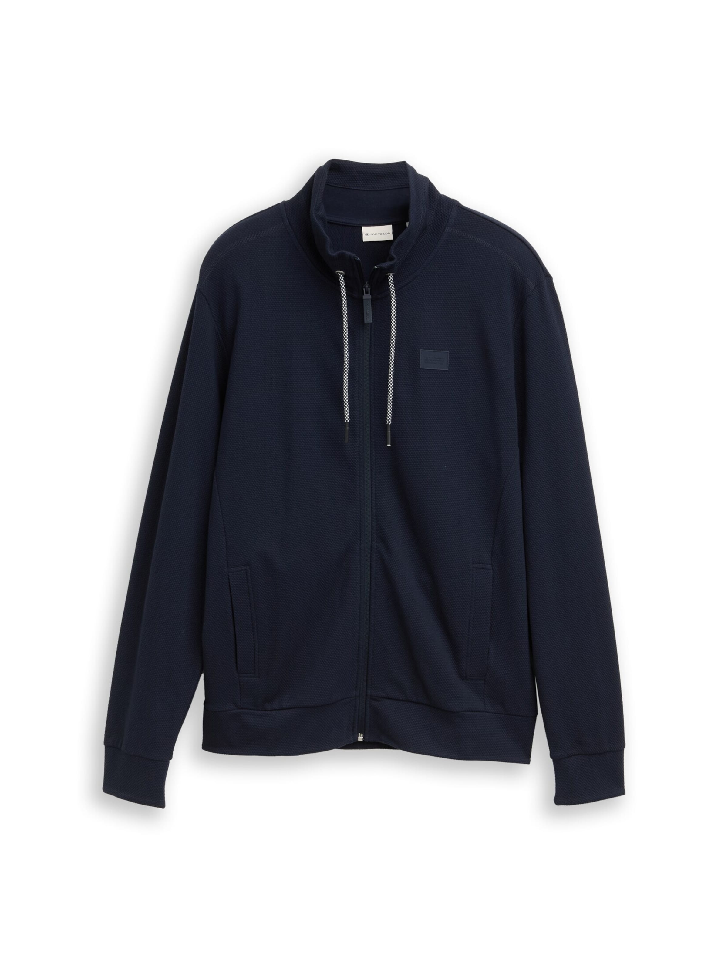 TOM TAILOR Sweat jacket in Blue: front