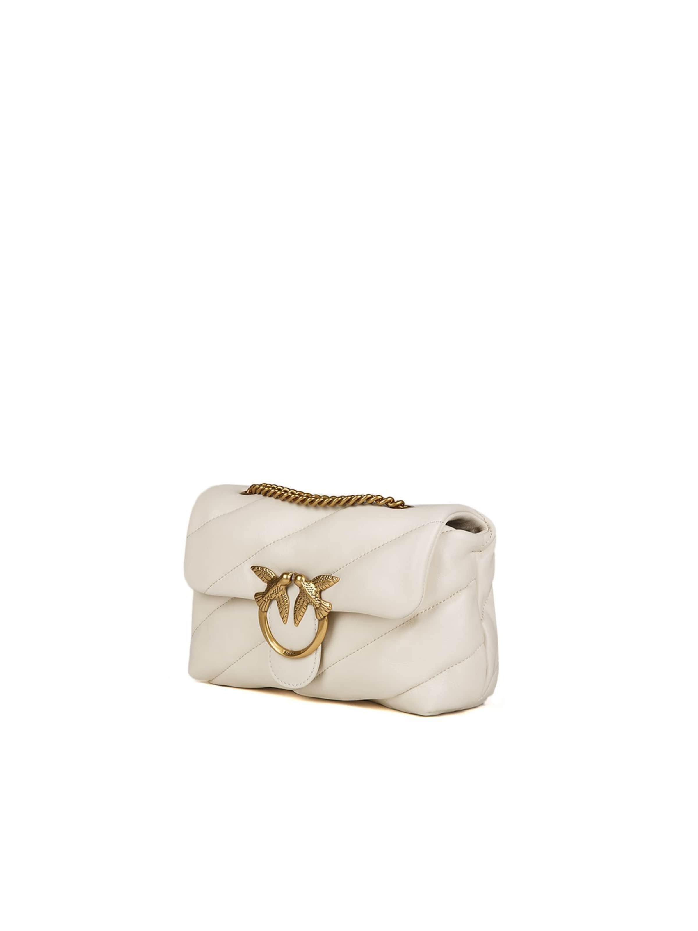 PINKO Schoudertas 'Love Puff Mini Cl Sheep Nappa' in Wit