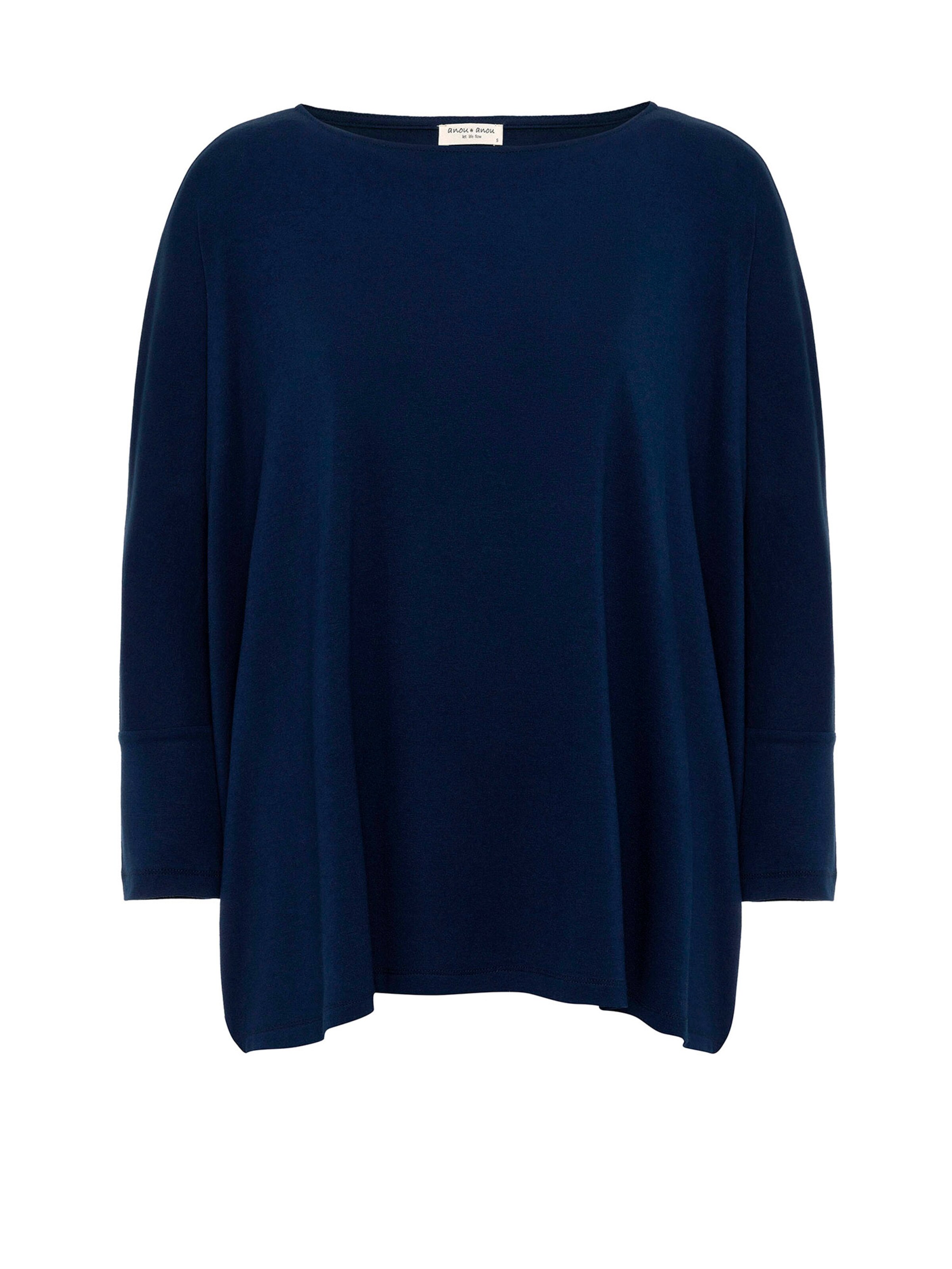 Anou Anou Bluse in Blau: Vorderseite