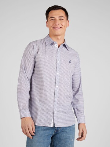 Coupe slim Chemise BURTON MENSWEAR LONDON en bleu : devant