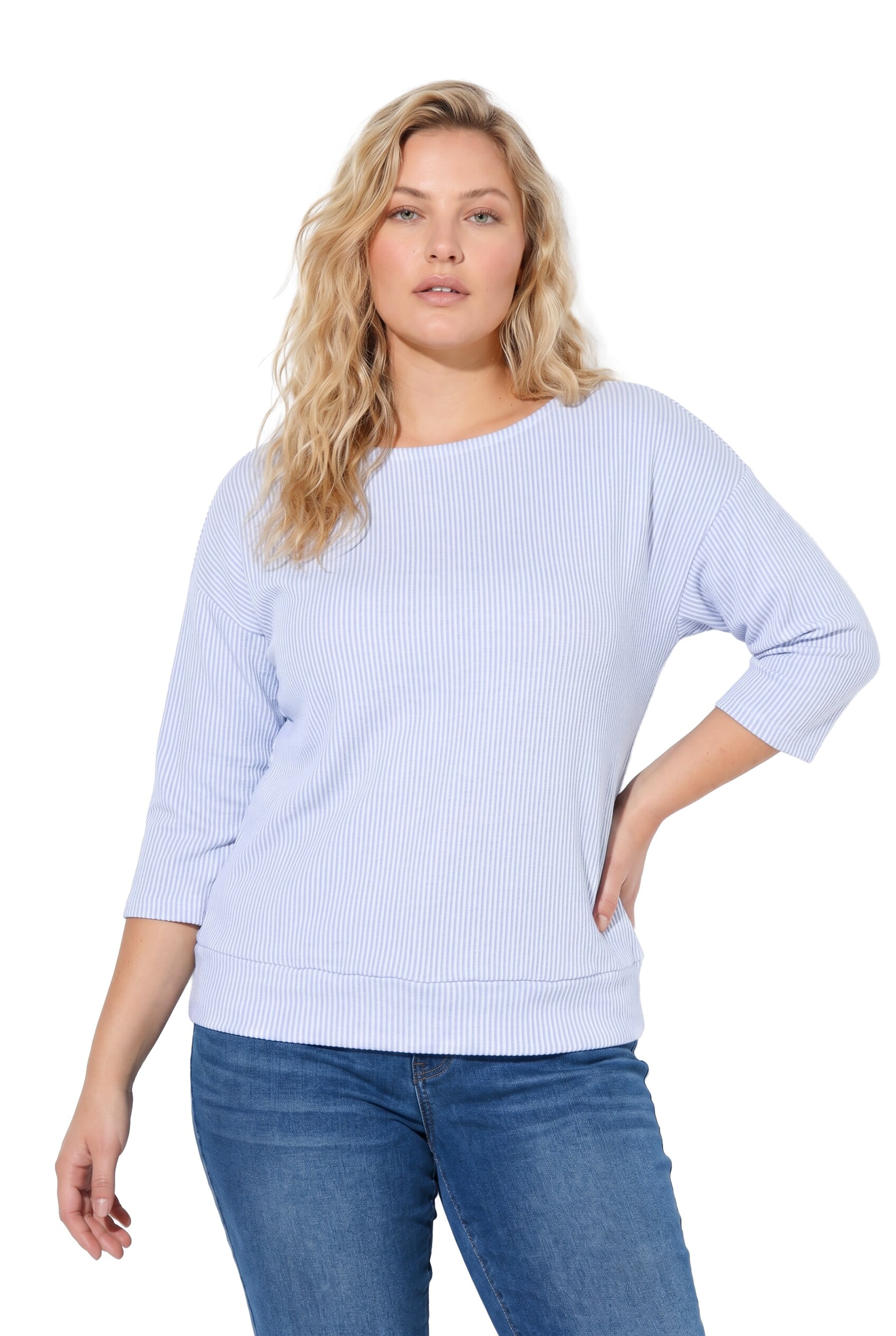 Ulla Popken Sweatshirt in Blue: front