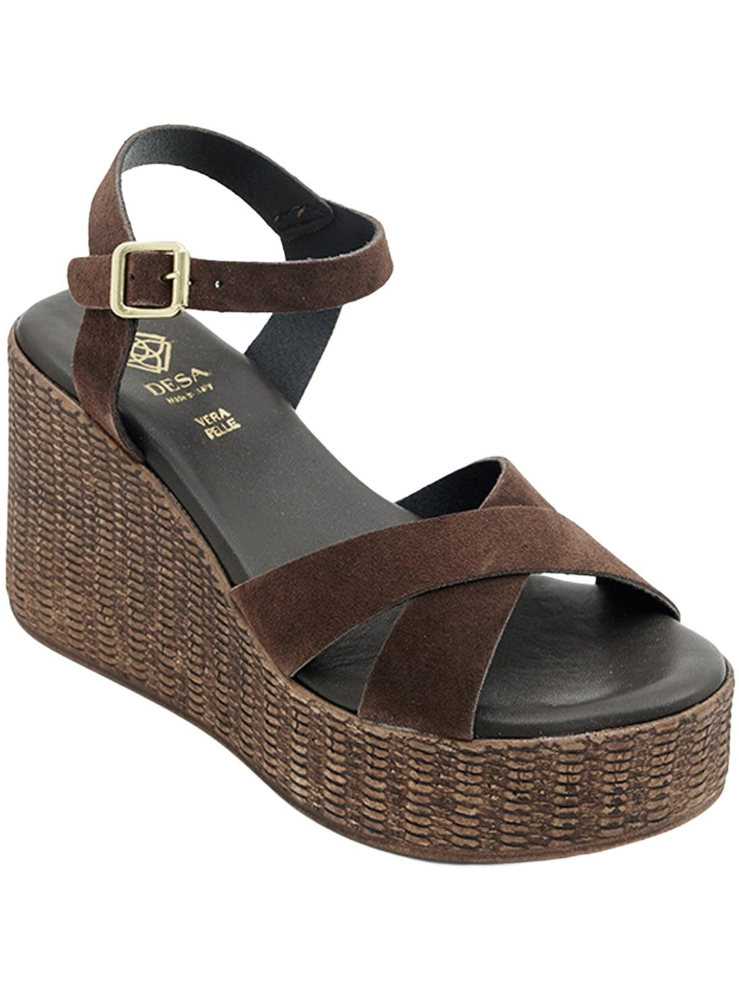 Desa Teenslipper 'Keilsandalen' in Bruin