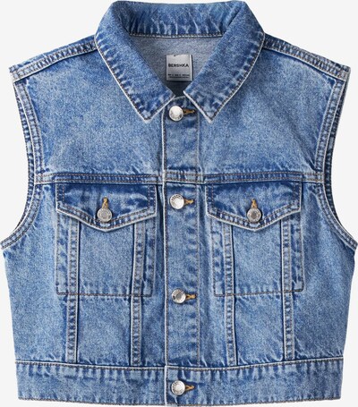 Bershka Gilet en bleu denim, Vue avec produit