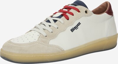 Blauer.USA Sneakers laag 'MURRAY' in de kleur Lichtbeige / Navy / Rood / Wit, Productweergave