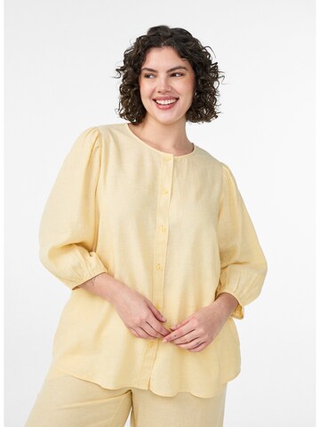 Zizzi Блузка 'Vlina' в Желтый: спереди