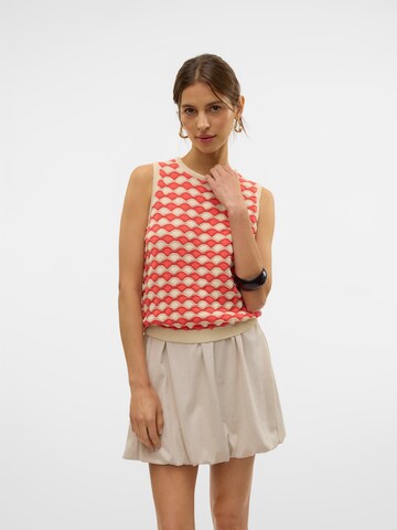VERO MODA Knitted Top 'VMCARRY' in Beige