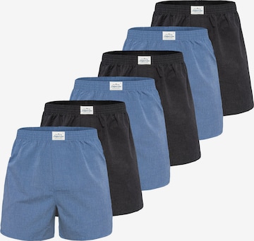 Boxers ' American Boxershorts Herren 6-Pack in klassischen Designs ' Lakeford & Sons en bleu : devant