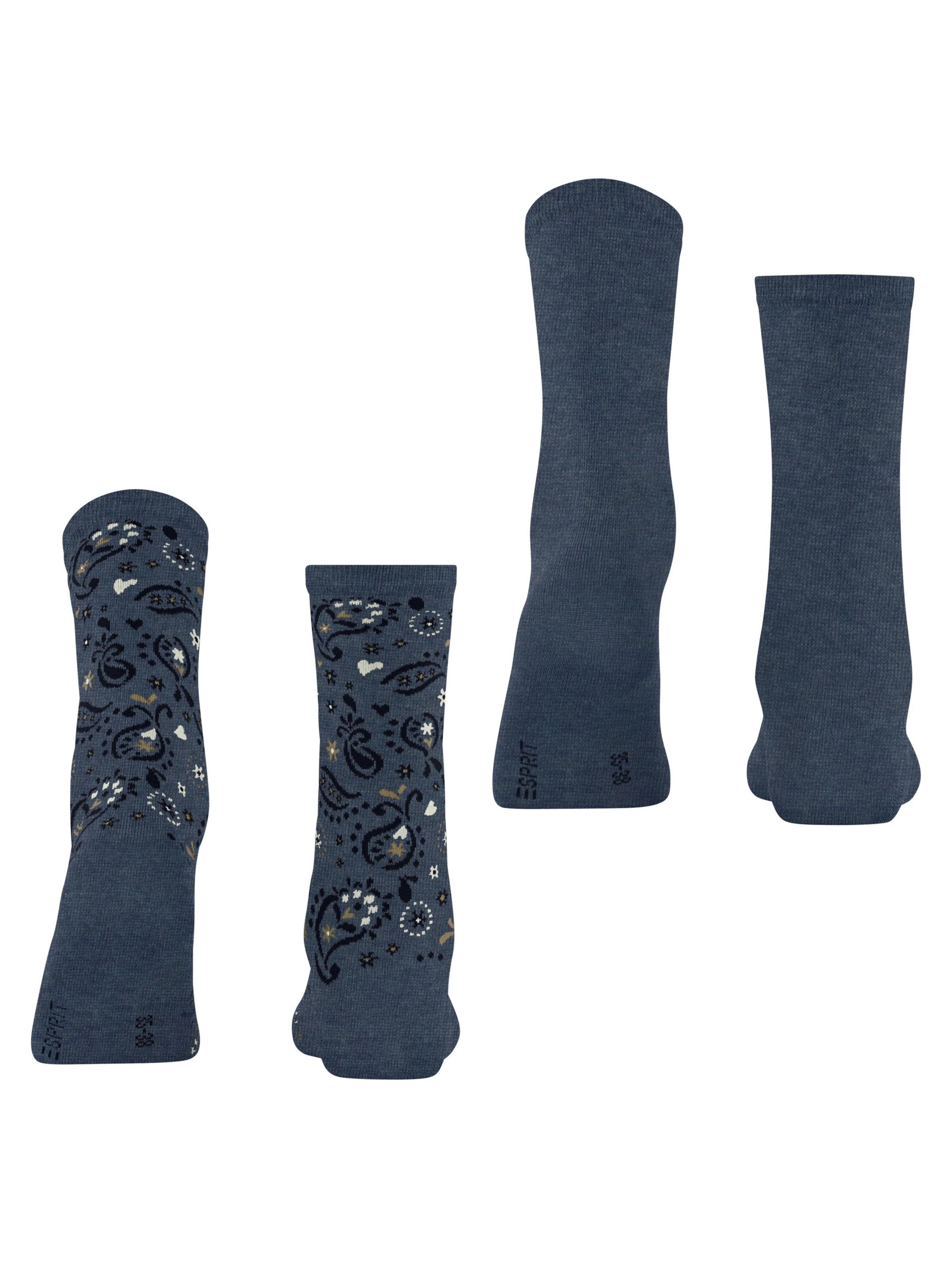 ESPRIT Socken 'Soft Paiyley 2-Pack'‌‌‌‌‌‌‌‌ in Blau