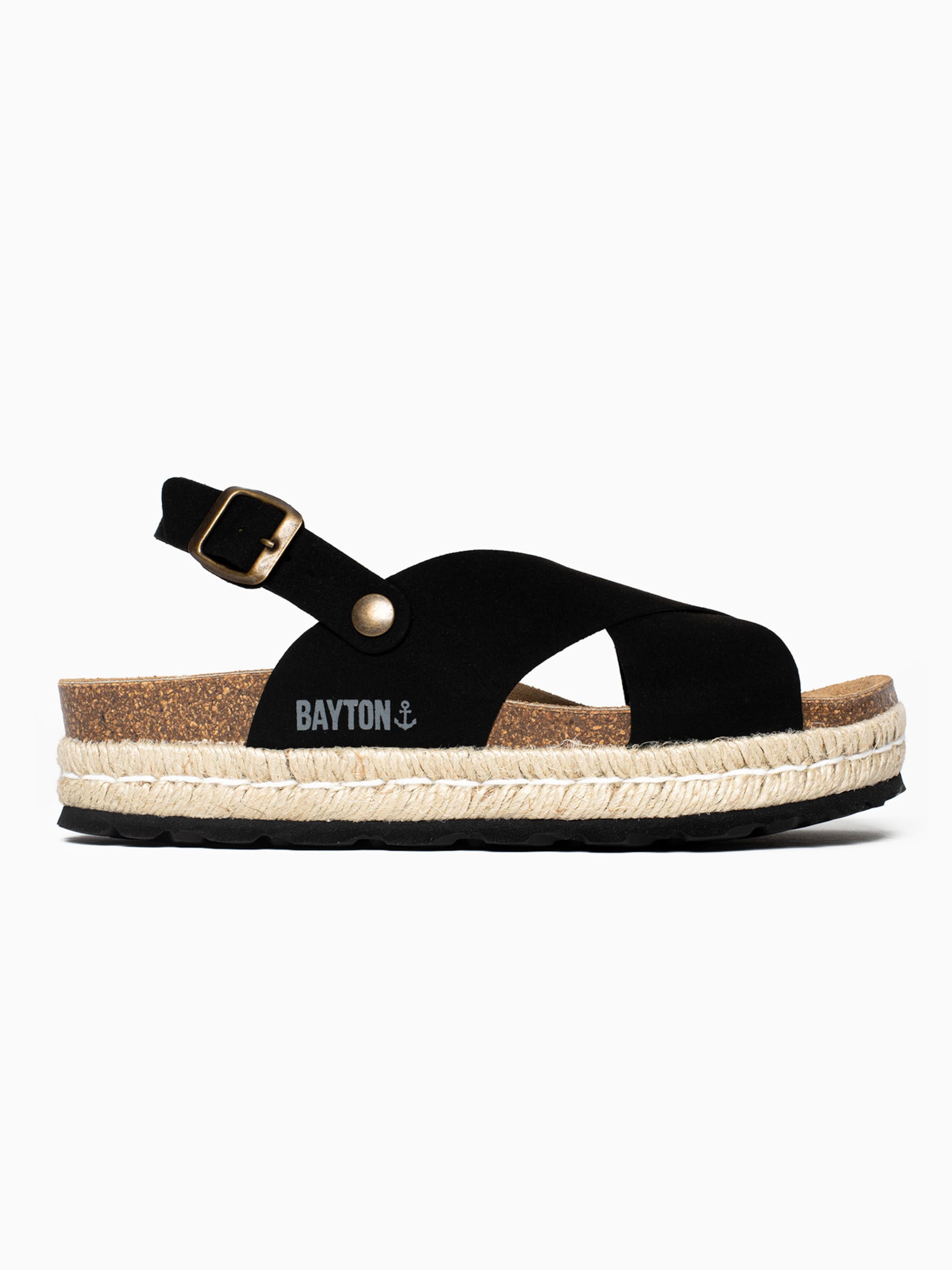 Bayton - Sandálias com tiras 'Leida' em preto