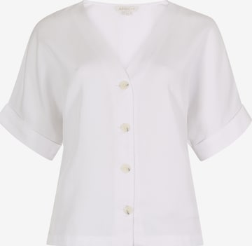 Apricot Lightweight V-neck Blouse in Weiß: Vorderseite