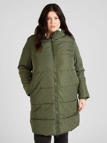 ABOUT YOU Curvy Between-season jacket 'Hilde' in Green: front