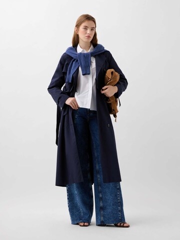 Manteau mi-saison Scalpers en bleu : devant