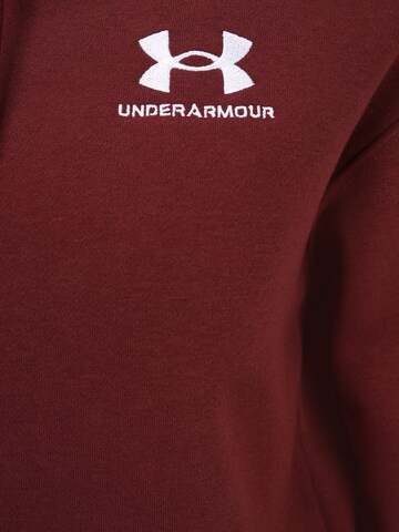 UNDER ARMOUR - Sweatshirt de desporto 'Essential' em vermelho