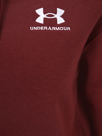 UNDER ARMOUR Sport sweatshirt 'Essential' i röd