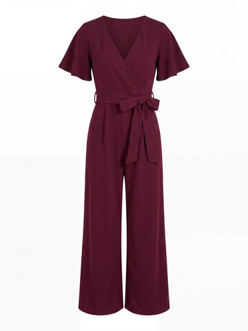 Cupshe Jumpsuit 'Self-tie sash belt'‌‌‌‌‌ in Rot: Vorderseite