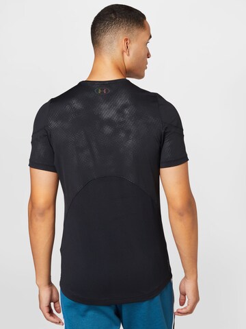 T-Shirt fonctionnel 'Rush Emboss' UNDER ARMOUR en noir