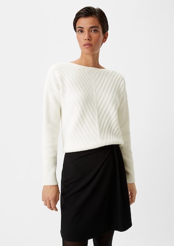 Pull-over COMMA en blanc : devant