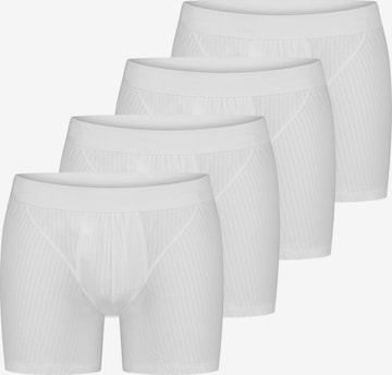 SCHIESSER Boxershorts 'Cotton Essentials Authentic' in Weiß: Vorderseite