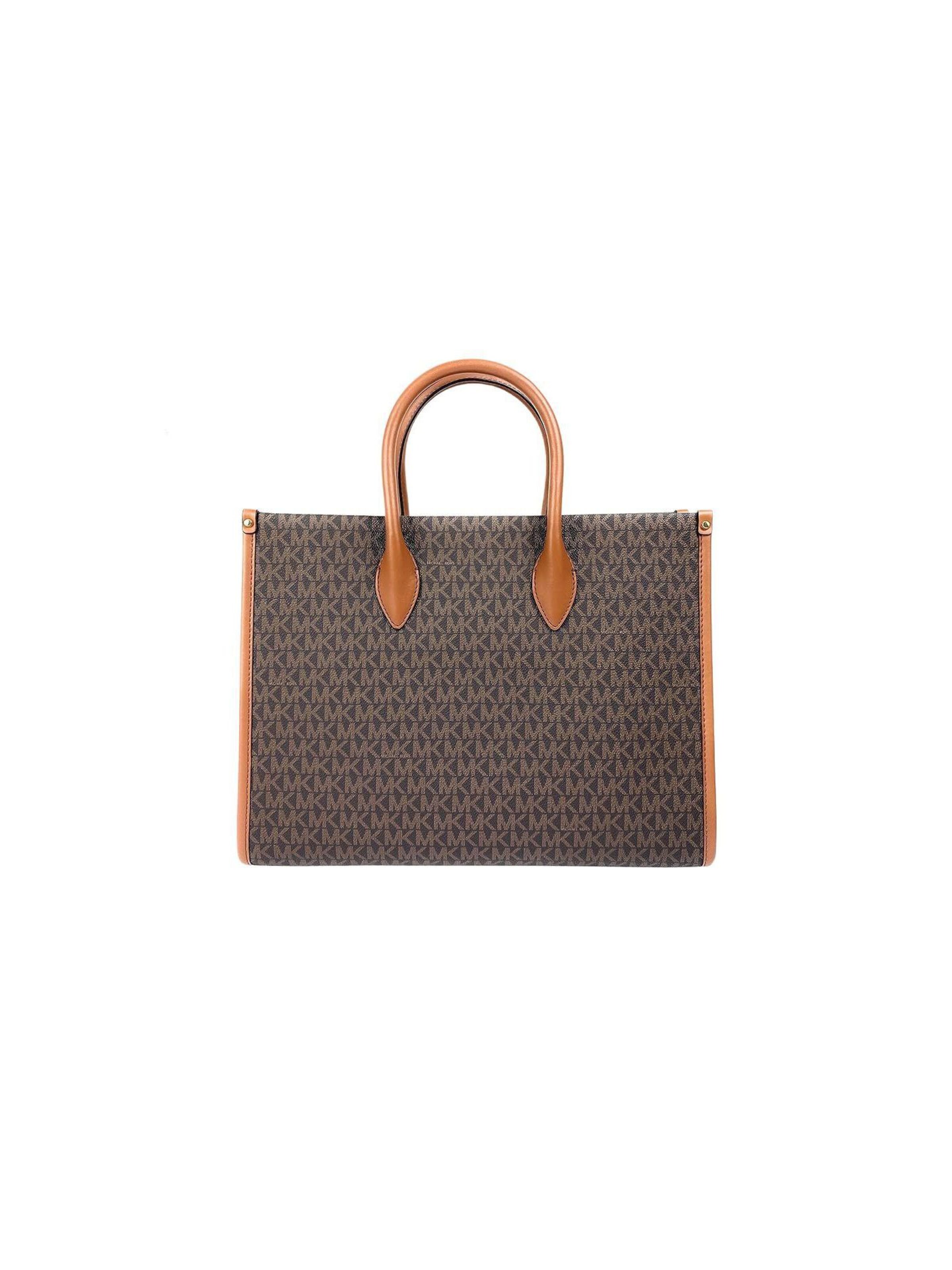Michael Kors Handbag 'Mirella Medium Signature Logo Tote Bag' in Brown