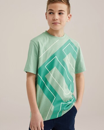 T-Shirt WE Fashion en vert : devant