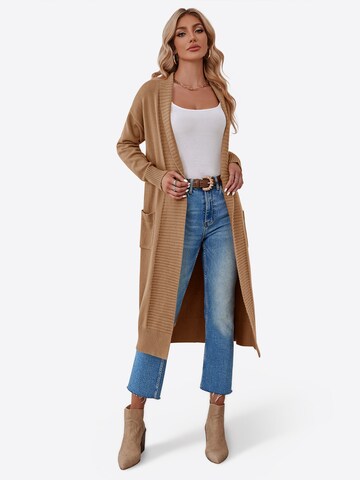 Imily Bela - Abrigo de punto en beige: frente