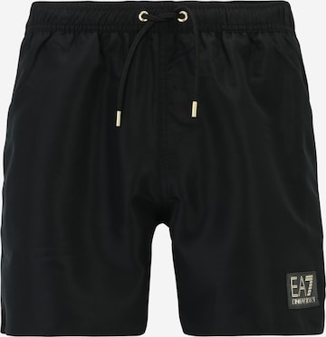 Shorts de bain EA7 Emporio Armani en noir : devant