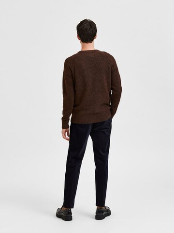SELECTED HOMME Pullover 'Rai' in Braun
