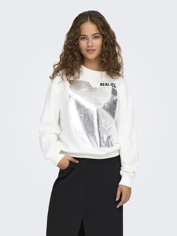 ONLY Sweatshirt 'ONLGwen' i hvid: forside