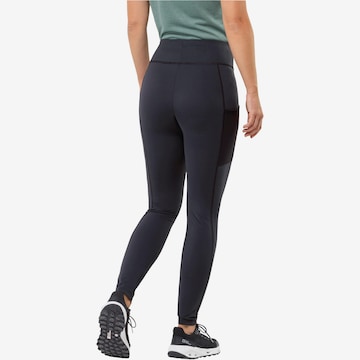 JACK WOLFSKIN Skinny Sportbroek 'KLINTAL' in Zwart