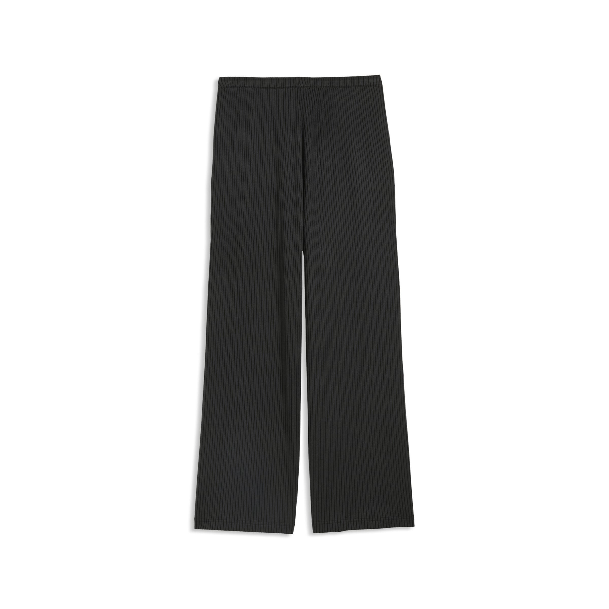 PUMA Wide leg Broek 'Essentials' in Zwart