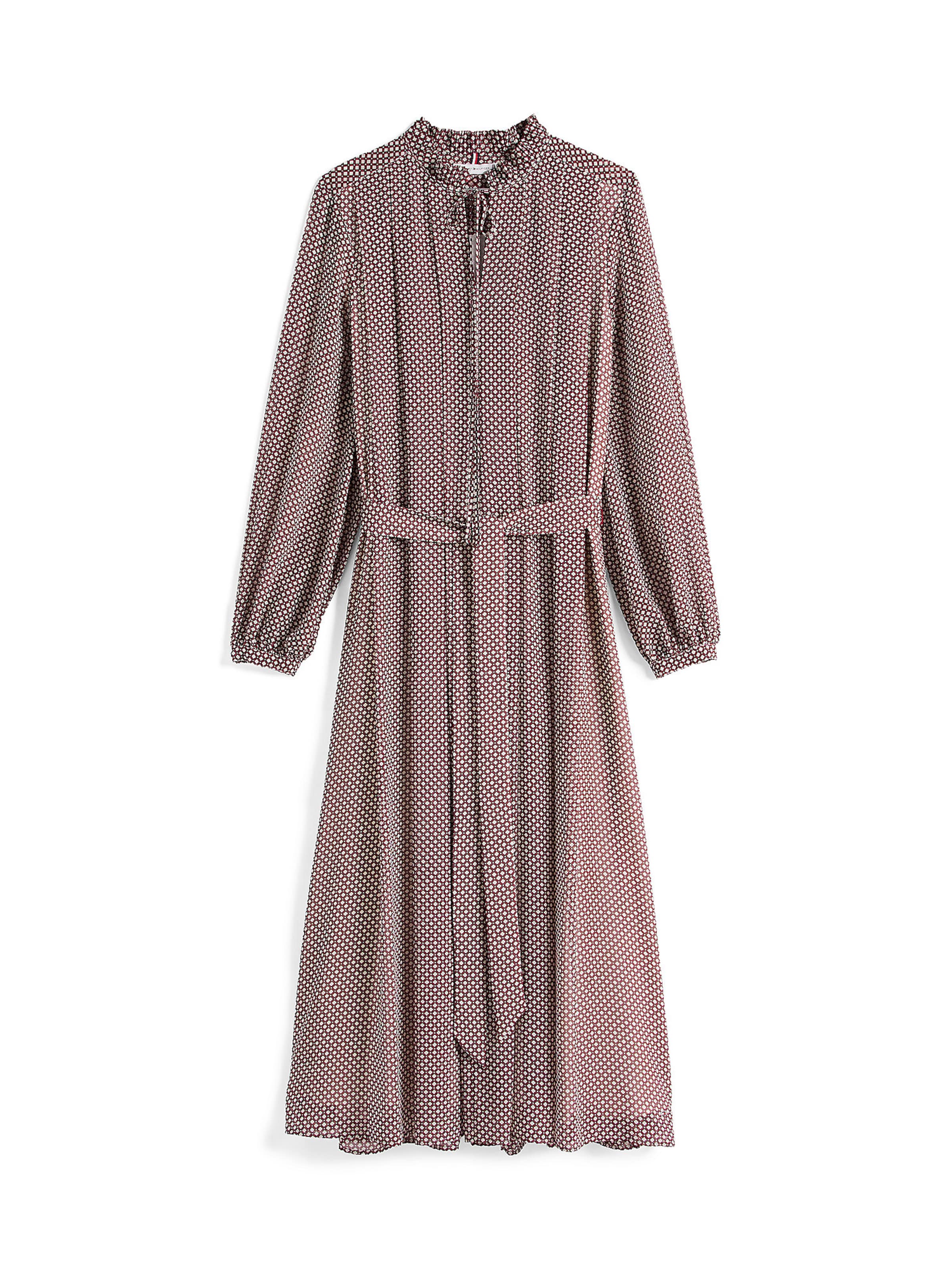 TOMMY HILFIGER Kleid in rostbraun / weiß, Produktansicht