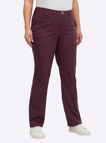 SHEEGO Regular Pants in Red: front