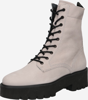 Paul Green Lace-Up Ankle Boots in Beige: front