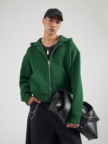 WEEKDAY Sweatvest 'Simon' in Groen: voorkant