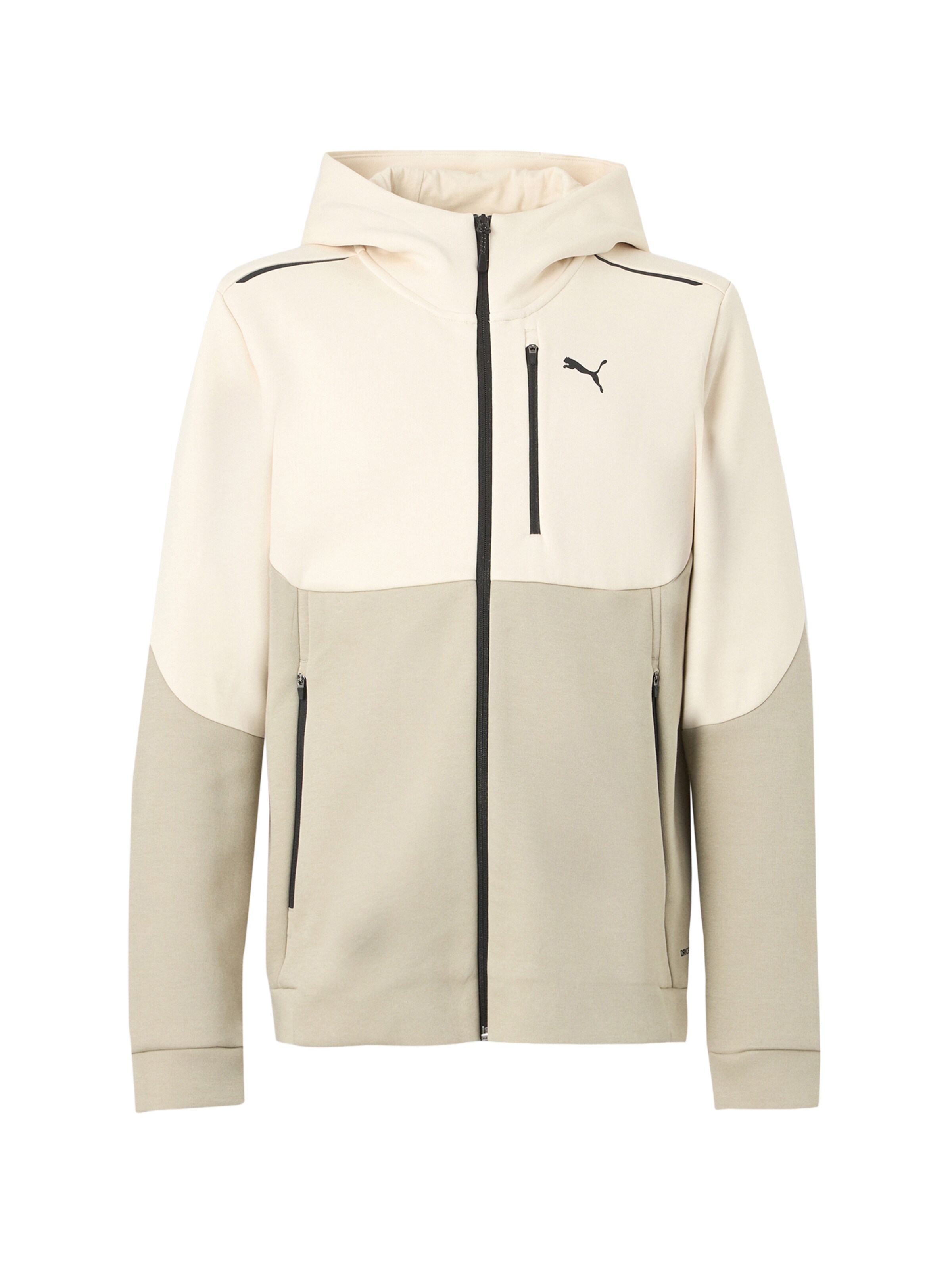 PUMA Zip-Up Hoodie 'Pumatech' in White: front