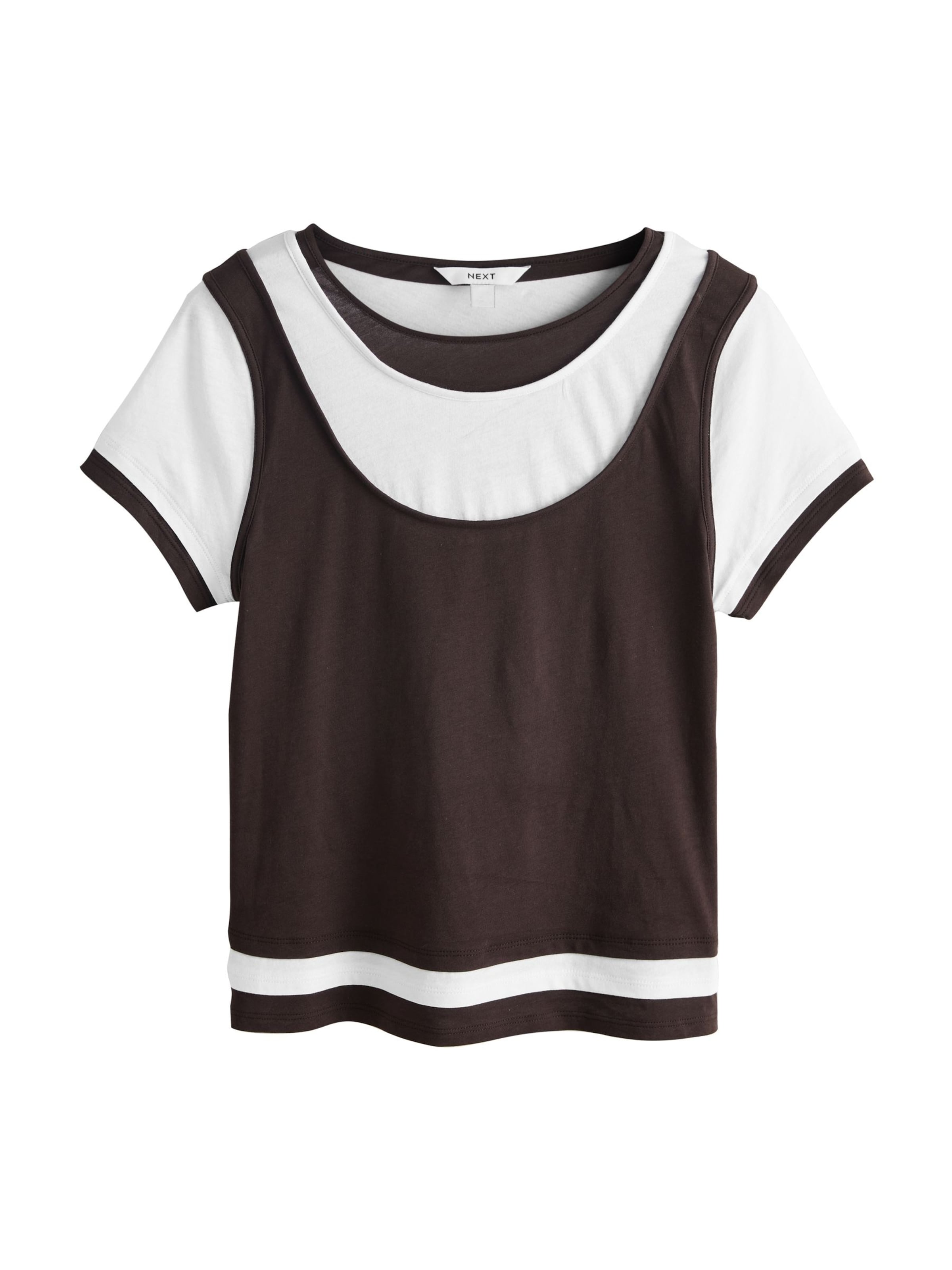 Next - Camisa em castanho: frente