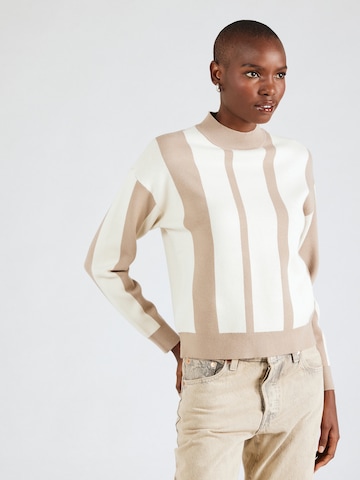 Pull-over 'VMGOLD' VERO MODA en beige : devant
