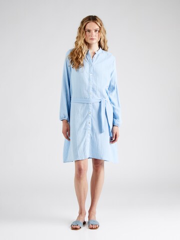 Robe-chemise Sublevel en bleu : devant