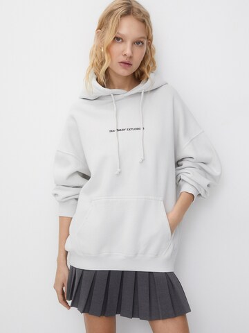 Pull&Bear Sweatshirt i hvid: forside