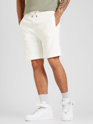 BOSS Regular Trousers 'SeeTowel' in White: front